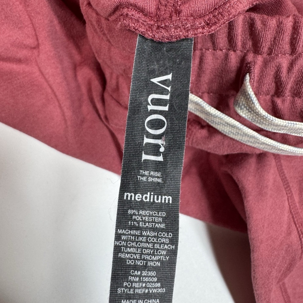 Vuori Performance Jogger Heathered Light Red Dream Knit Tapered Pants Medium - Picture 3 of 11
